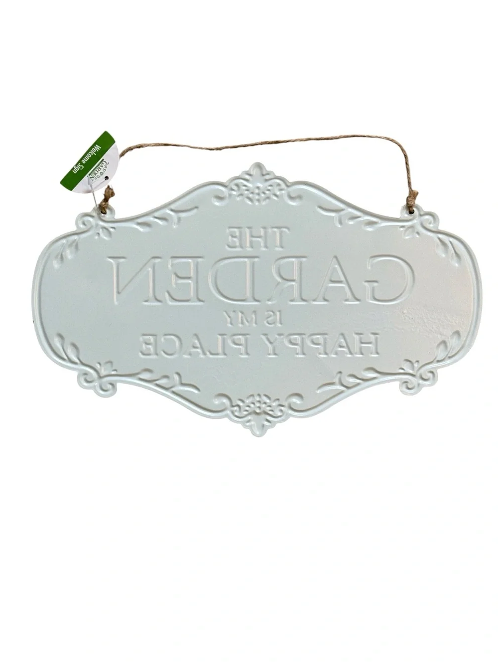 🫶🏻 Garden Is My Happy Place Wall Sign - White